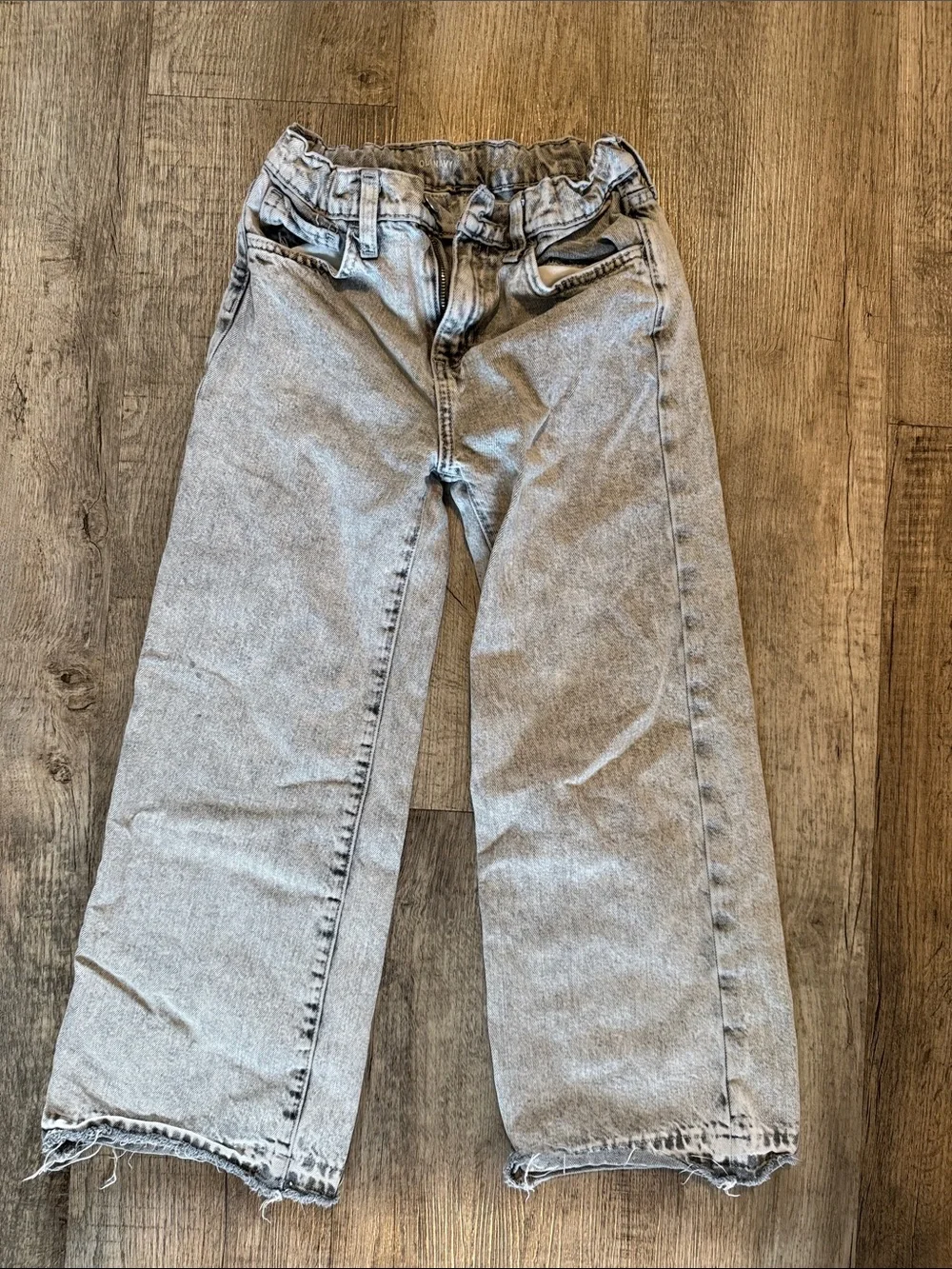 Old Navy Light Gray Straight-Leg Kids Jeans